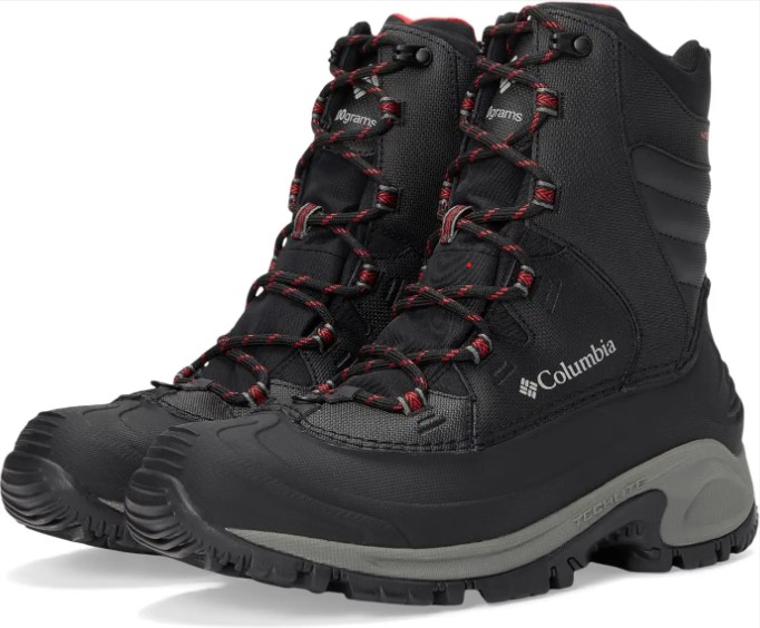 Columbia, Bugaboot 3, Winter Boot, Black, Red, Men's, pair view
