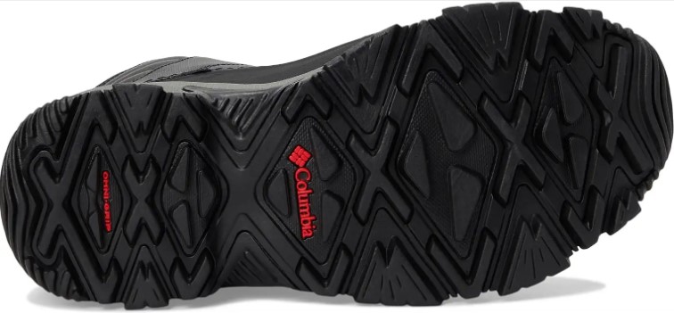Columbia, Bugaboot 3, Winter Boot, Black, Red, Men's, sole view
