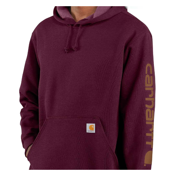 Carhartt Men's 4 X-Large Brown Cotton/Polyster Loose Fit Mid-Weight Logo  Sleeve Graphic Sweatshirt K288-BRN - The Home Depot