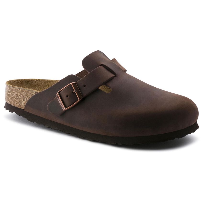 Birkenstock, Boston, Soft Footbed, Habana, men's, angle view