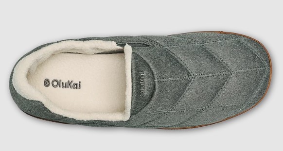 Olukai, Puku'i Slipper, Ash Ash, Men's, top view