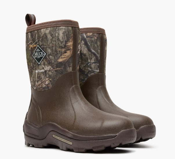 Muck Boot, Wetland Mid, Insulated, Winter Boot, Brown Camo, Men's, pair front view