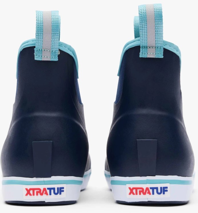 Women's, Xtratuf, Ankle Deck Boot, Navy, Back View