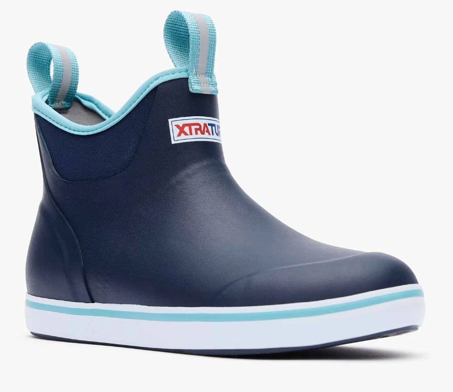 Women's, Xtratuf, Ankle Deck Boot, Navy, Front View