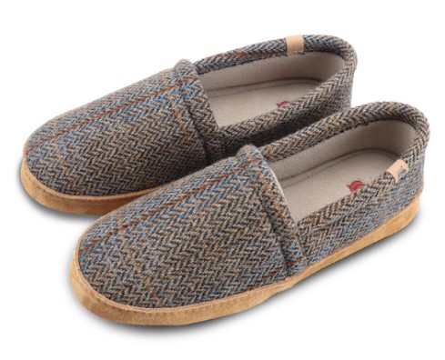 Acorn, Plaid Taupe Slipper, Men's, pair view