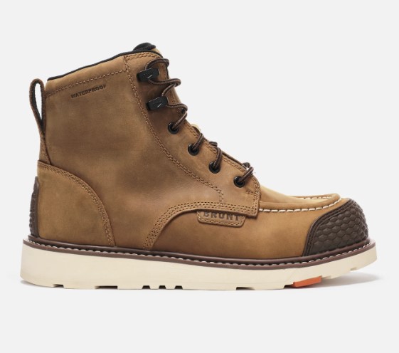 Brunt, 6 inch Marin, Comp Toe, Brunt Toe, Work Boot, Brown, Men's, side view
