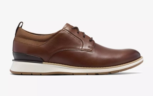 Clarks, Flexhybrid, Casual Dress Oxford, Tan Leather, Men's, side view