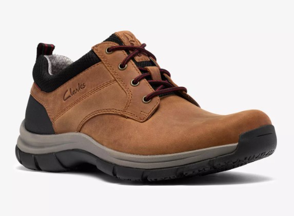 Clarks, Walpath Low, Casual Shoe, Cola Nubuck, Men's, angle view