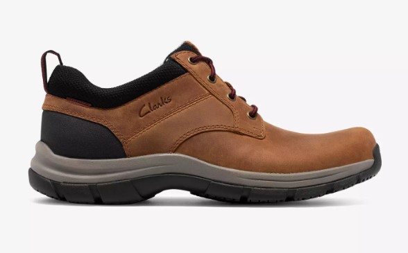 Clarks, Walpath Low, Casual Shoe, Cola Nubuck, Men's, side view