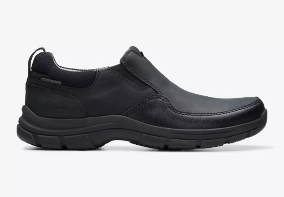 Clarks, Walpath Step, Slip On Shoe, Black, Men's, side view