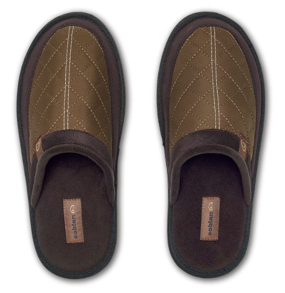 Cobian, Happy Camper Mule, Slipper, Brown, Men's, top view