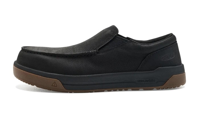 Keen Utility, Gibson Slip On, Carbon Toe, Black Gum, Men's, side view