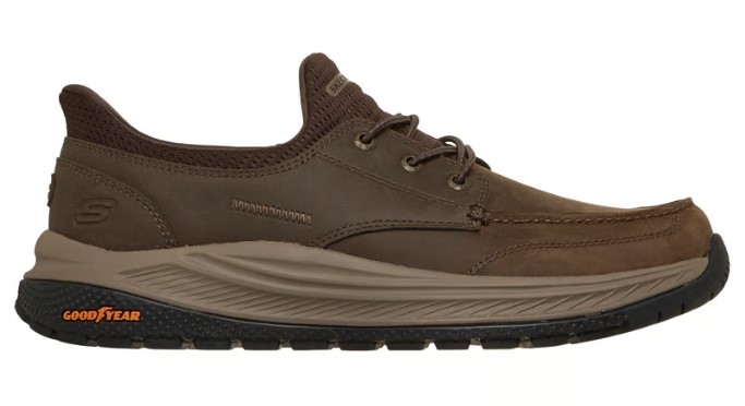 Skechers, Ollie, Slip Ins, Casual Shoe, Cocoa, Men's, side view