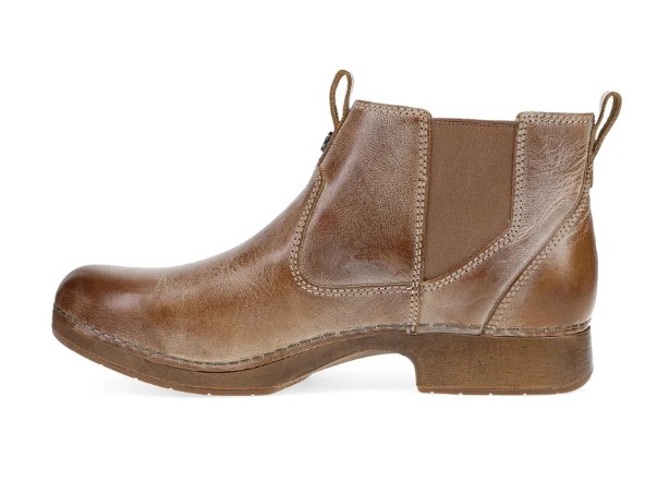 Women's, Dansko, Michele, Bootie, Tan, Medial View