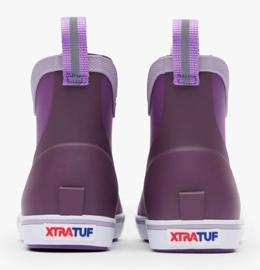 Xtratuf, Ankle Deck Boot, Kids, Purple, back view
