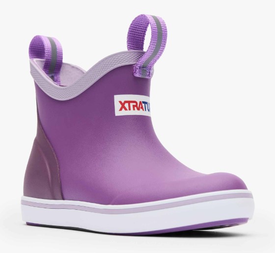 Xtratuf, Ankle Deck Boot, Kids, Purple, side view