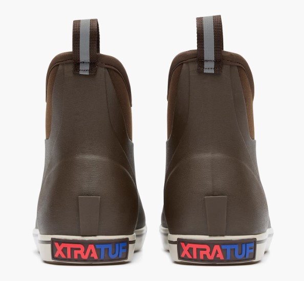 Xtratuf, Fleece, Lined, Ankle, Deck, Boot, Legacy Brown, Men's, back view